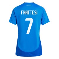 Camiseta Italia Davide Frattesi #7 Primera Equipación Replica Eurocopa 2024 para mujer mangas cortas